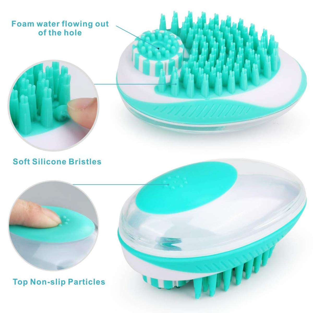 Pet Shower Brush Portable Soft Silicone Massager Cleaning Tools – Sajocom