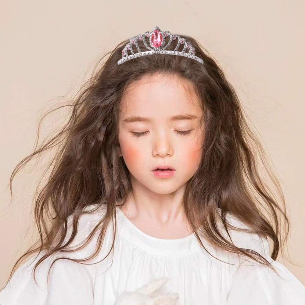 Women Princess Crown Baroque Tiara for Girl Birthday Prom with Comb