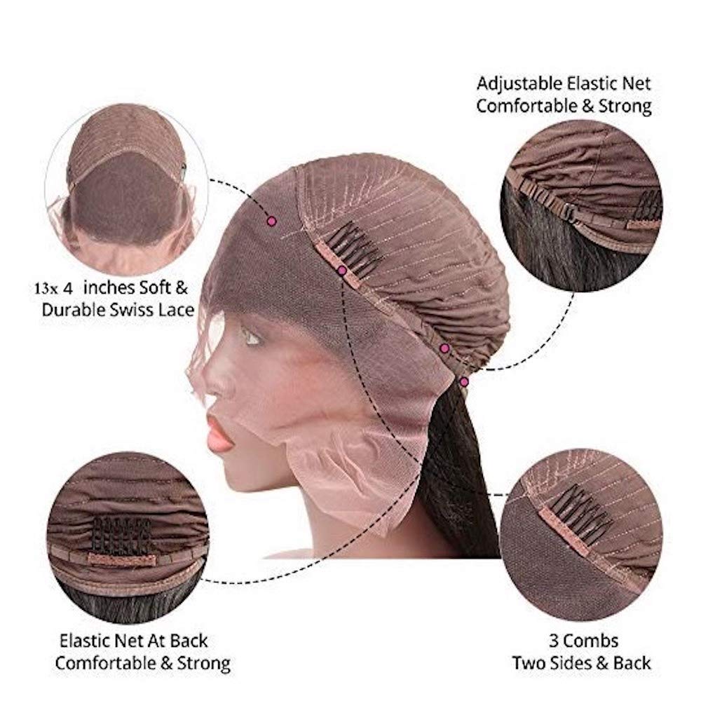 Blonde Hair Lace Front Wig, Long Straight Blonde Wig, for Women Heat Resistant, Synthetic Lace Front Wigs 27 inch