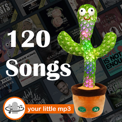 Pbooo Dancing Cactus Toy,Talking Repeat Singing Sunny Cactus Toy 120 Pcs Songs for Baby 15S Record Your Sound Volume Adjustment(1)