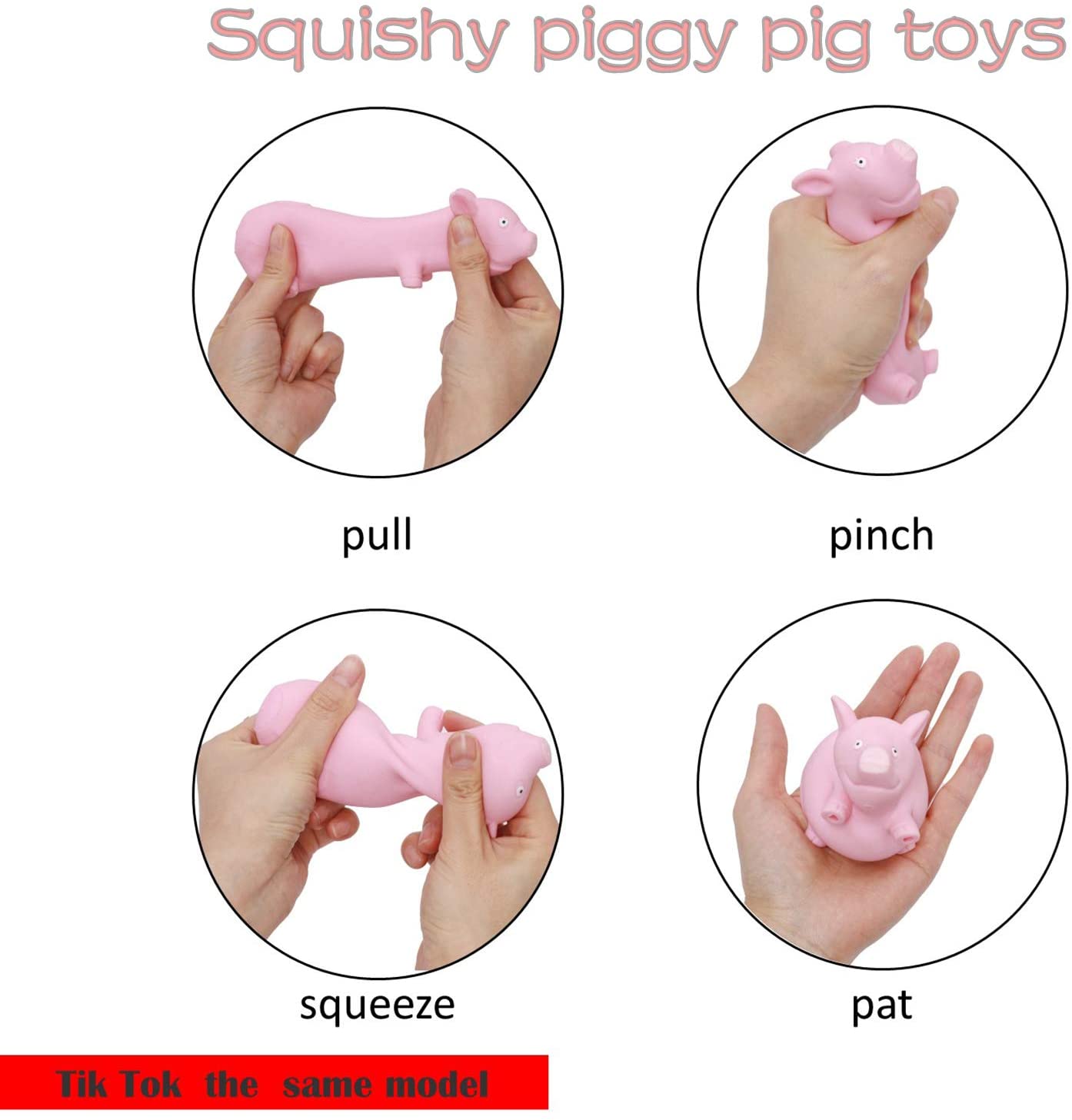 Toy Pink Pig Gifts for Kids Adults Popping Out Eyes Animal  Anxiety Stress Relief Autism Disorders Funny Piggy Sensory Stress Toy for Girl Boy Women Girlfriend Birthday Party Favors