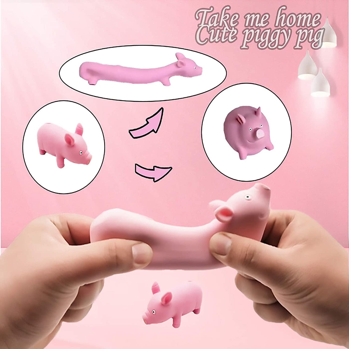 Toy Pink Pig Gifts for Kids Adults Popping Out Eyes Animal  Anxiety Stress Relief Autism Disorders Funny Piggy Sensory Stress Toy for Girl Boy Women Girlfriend Birthday Party Favors