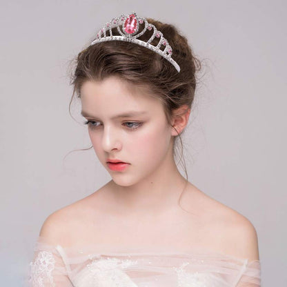 Women Princess Crown Baroque Tiara for Girl Birthday Prom with Comb