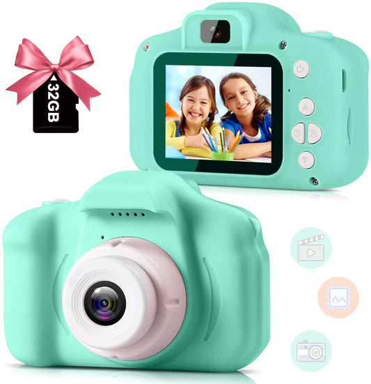 Kids Camera for Girls Boys,Kids Selfie Camera Toy 1080P HD Digital Video Camera for Toddler, Best Gifts for 3-12 Years Old Children with 32G SD Card