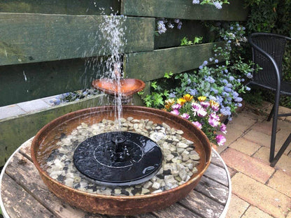 Pbooo Solar Fountain Pump,1.6w 6.3" Solar Powered Water Fountain Pump with 6 Nozzles,Solar Birdbath Floating Fountain for Garden,Ponds, Fish Tank,Outdoor and Aquarium