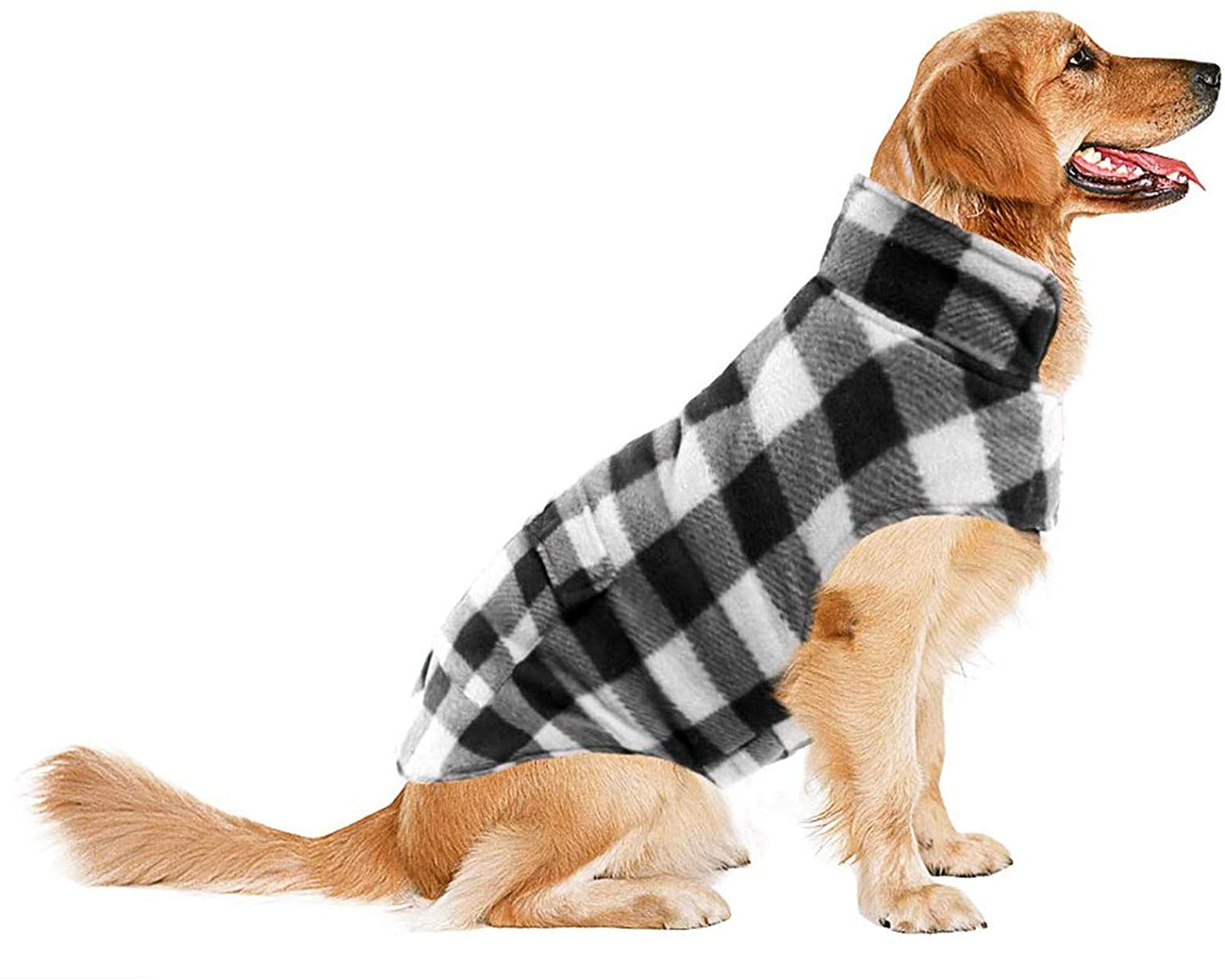 Dog Winter Coat, Dog Fleece Jacket Plaid Reversible Dog Vest Waterproof Windproof Cold Weather Dog Clothes Pet Apparel for Small Medium Large Dogs