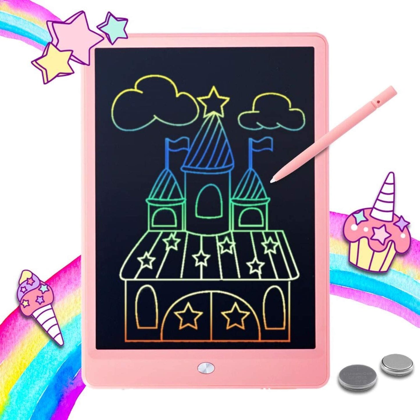 LCD Writing Tablet 10 Inch Kids Colorful Doodle Board Drawing, Educational and Learning Toy Gift for 2-6 Years Old Boy and Girls