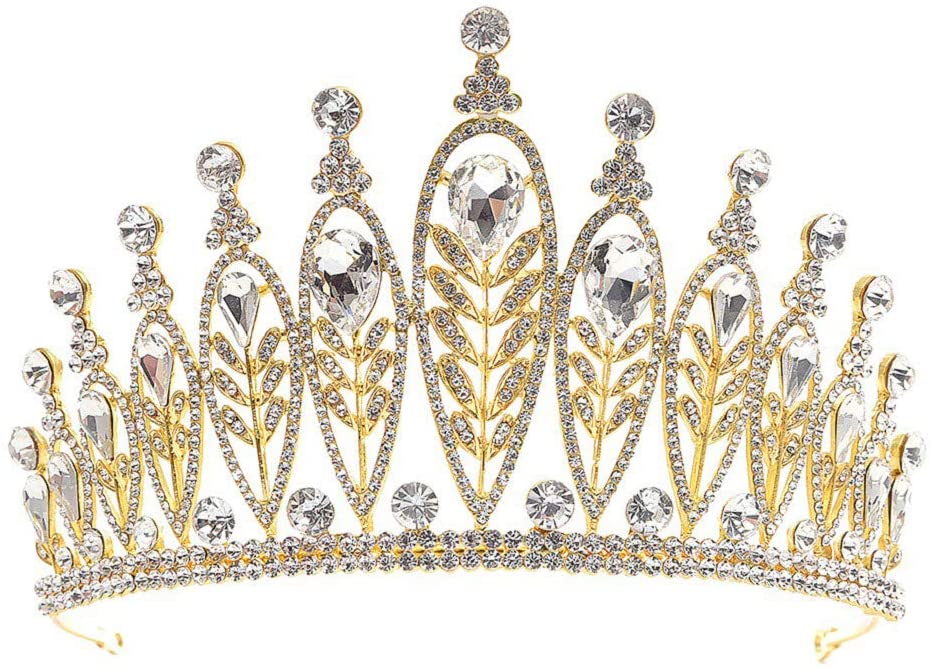 Wedding Crown Bridal Tiara Crystal Gems Rhinestone Tiara Girl Prom Birthday Princess Dress up Party Tiara Crown Hair Accessories Jewelry