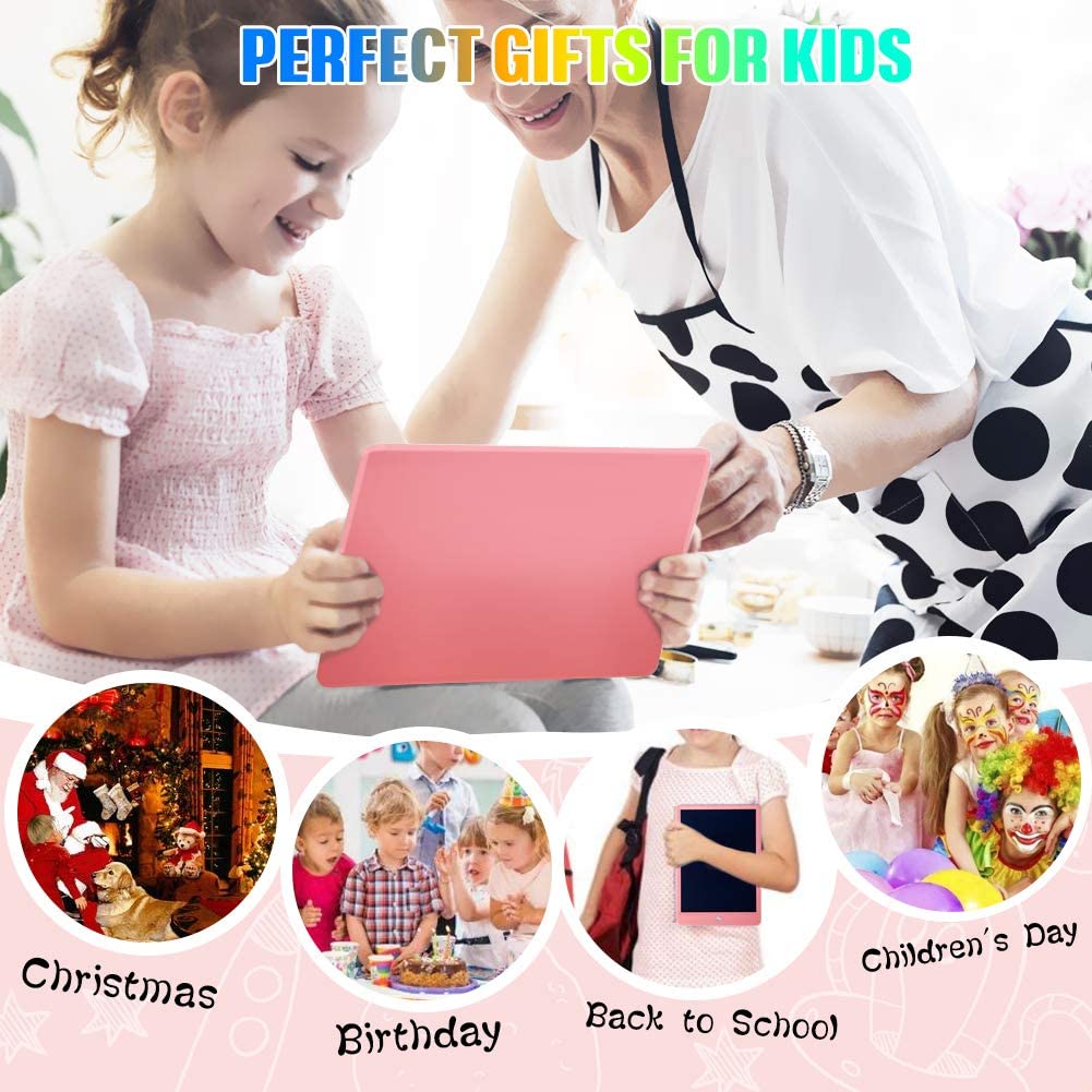 LCD Writing Tablet 10 Inch Kids Colorful Doodle Board Drawing, Educational and Learning Toy Gift for 2-6 Years Old Boy and Girls